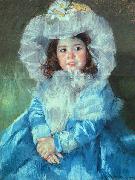 Mary Cassatt Margot in Blue oil on canvas